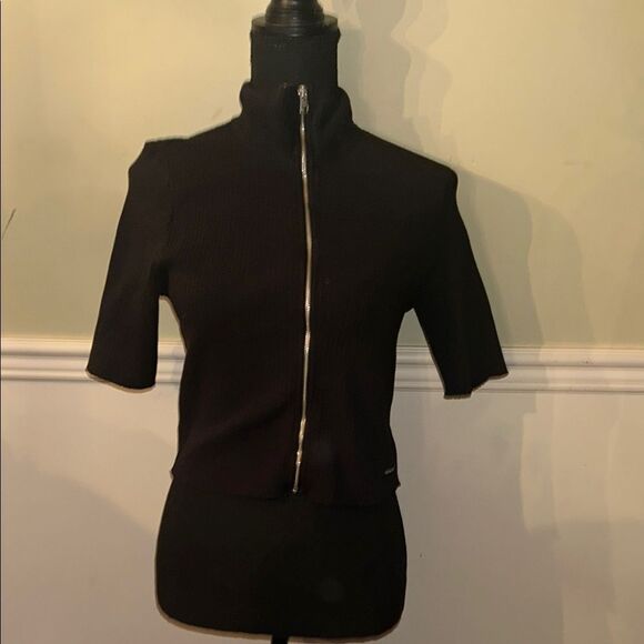Calvin Klein Black Crop Top - Picture 1 of 6